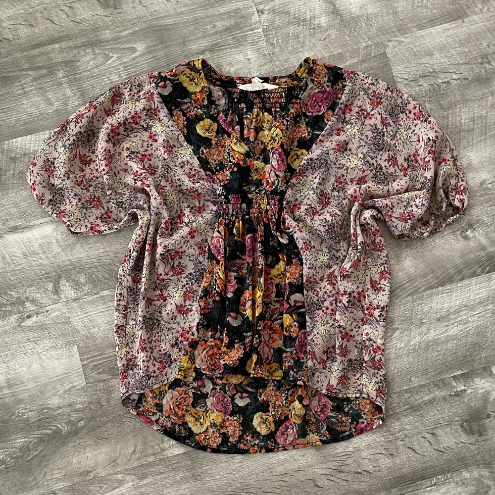 ⭐️3/$15 Black Poppy Bohemian Blouse